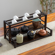 桌面茶杯置物架小型中式博古架茶具茶叶，收纳展示架紫砂壶摆放架子