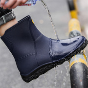 极速高品质橡j胶鞋软，夏天雨靴时尚，短筒水鞋男式低帮雨鞋水靴