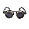 镶钻太阳镜复古双层翻盖圆框墨镜女潮个性蒸汽朋克圆形眼镜配饰