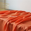 橘红桔色橙色真丝棉布料 薄软细腻光泽 夏季里衬内衬纱裙汉服面料