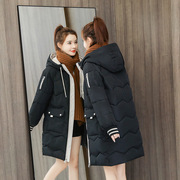 中长款羽绒棉服女士冬装，2023年棉袄时尚，韩版学生保暖外套