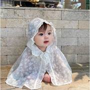 婴儿防晒斗篷夏季薄款女宝宝亲子外出披肩婴幼儿女孩公主夏装外套