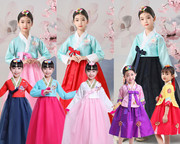 男女童韩服韩国幼儿宝宝，朝鲜族舞蹈民族服运动会，走秀表演出服写真