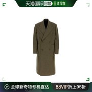 香港直邮潮奢 Givenchy 纪梵希 男士卡其色羊毛宽松款大衣