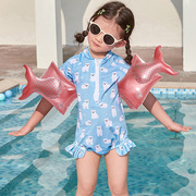 儿童游泳手臂圈加厚可爱男女童初学者游泳圈装备宝宝水袖浮力臂圈