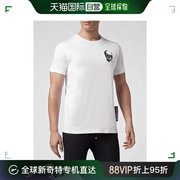 香港直邮PHILIPP PLEIN 男士白色印花T恤 MTK3078-002N-0102