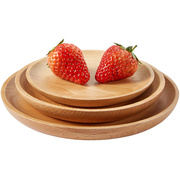 木盘实木寿司日式点心盘蛋糕茶杯水杯餐盘木质托盘长方形茶盘圆形