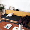 北欧中古布艺折叠沙发床柚木，日间床无扶手，简约沙发小户型乳胶定制