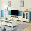 美式电视柜茶几组合墙柜实木家具现代简约客厅影视柜轻奢电视机柜
