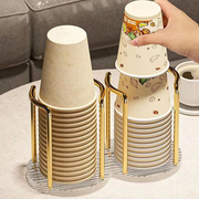 亚克力纸杯架一次性取杯器吸管杯子桌面收纳置物架家用咖啡茶杯架