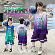 儿童篮球服夏季速干短袖24号科比球衣男女童中大童装运动套装训练