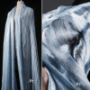 蓝白双面鱼鳞丝光压折炒色布，顺滑吊带连衣裙衬衫服装设计师面料