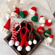 圣诞节DIY装饰 圣诞帽毛线字母LOVE小帽子围巾手套鹿角发饰配件