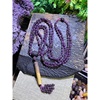 新疆天然葡萄干双排玛瑙项链，原石紫色紫罗兰毛衣，链颈饰品彩色