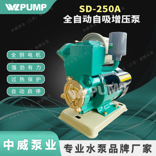 SD250EA中威泵业WLPUMP全自动家用自吸增压泵热水循环泵深井吸水