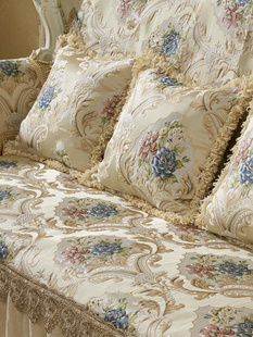 欧式沙发垫四季通用防滑布艺，客厅奢华真皮沙发坐垫，套罩全盖冬贵妃
