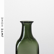 简约现代艺术玻璃插花器软装饰品几何样板房客厅桌面花瓶玄关摆件