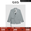 GXG男装 商场同款灰色男士时尚休闲西装外套 22年秋季