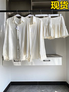 COOK_人鱼 丝光质感设计感小众衬衫女早春纯色垂感上衣