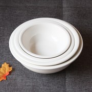 亮面汤碗白色陶瓷汤盆家用汤面碗8寸加厚防烫水煮牛肉碗汤古10寸