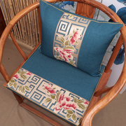 新中式仿古椅子坐垫红木沙发坐垫餐椅垫加厚圈椅座垫亚麻