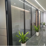 厂销广东办公室玻璃隔断墙铝合金双层中空百叶隔音玻璃间隔高隔品