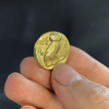 22.2mm古希腊智慧女神雅典娜，与猫头鹰仿古硬币，橄榄枝戒指项链配饰