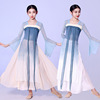 儿童古典舞演出服飘逸女童中国舞身韵纱衣超仙古风舞蹈裙蓝色套装