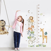 身高墙贴儿童宝宝幼儿园房间，布置装饰贴画长颈鹿，身高墙贴婴儿贴纸