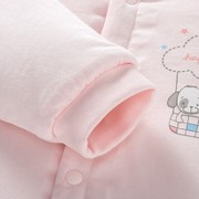 哈贝比(哈贝比)宝宝d冬季内衣，保暖夹棉连体衣新生婴儿棉服加厚夹丝爬服童