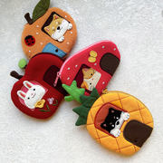 台湾啵啵猫可爱卡通纯棉链袋硬币包卡包口红包女零钱包 121542