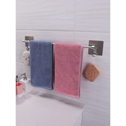 网红双庆吸盘式卫生间毛巾架，免打孔挂毛巾架，太空铝毛巾杆浴室