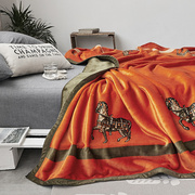 双层轻奢高品质毯北欧毛毯绒，珊瑚绒毯子，加厚秋冬休闲毯