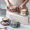 波兰陶瓷咖啡杯碟套装高档精致杯子家用办公室，水杯高级感礼盒装