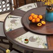 扇形餐垫圆桌新中式中国风防水防油隔热酒店碗，餐具垫防烫西餐桌垫