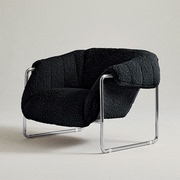 穆瑞家具中古包豪斯单人沙发椅客厅懒人沙发羊羔毛设计师休闲椅