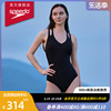 speedo速比涛小黑裙显瘦遮肚防晒ins性感小心机度假连体泳衣女