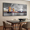 客厅装饰画北欧现代伦敦大桥餐厅挂画巴黎埃菲尔铁塔卧室城市壁画
