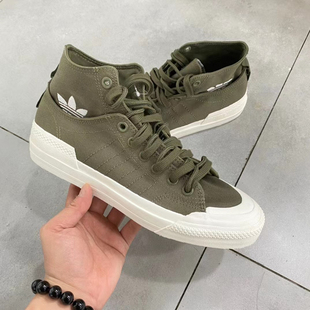 adidas阿迪达斯三叶草男女鞋 NIZZA HI 高帮帆布运动休闲鞋GZ8833