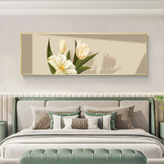 郁金香卧室床头装饰画北欧小清新植物花卉，挂画现代简约客厅墙壁画