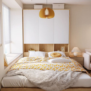 榻榻米床现代简约小户型单人床实木多功能床衣柜一体组合储物