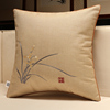 新中式棉麻抱枕客厅沙发靠背垫中国风腰枕靠垫不含芯大靠枕套定制