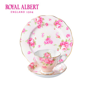 royalalbert皇家阿尔伯特百年系列，骨瓷咖啡杯碟三件套装英式茶杯