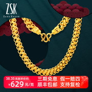 zsk珠宝黄金项链金龙头(金龙头，)泰国链足金，999项链霸气男士链项链时尚经典