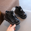 宝宝马丁靴冬季加绒0一1-3岁儿童皮靴男童鞋子婴儿软底鞋女童鞋