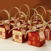 喜糖盒结婚糖盒欧式婚礼手提礼盒糖果包装盒小盒喜糖袋子空盒