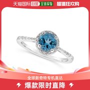 美国直邮macy's 通用 戒指纯银宝石钻石橄榄石水晶银戒指