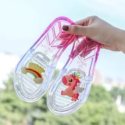 儿童拖鞋亲子小女孩水晶透明女童时尚外穿软底沙滩鞋母女平底托鞋