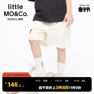 littlemoco童装春秋装，男童女童纯棉，潮酷休闲短裤五分裤儿童裤子