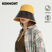 Kenmont卡蒙防晒面罩遮阳帽女防风防紫外线遮脸帽子全脸防晒帽潮
